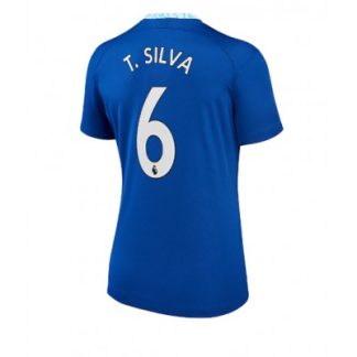 Fussballtrikots Günstig Frauen Chelsea Heimtrikot 2022-23 Kurzarm Thiago Silva 6