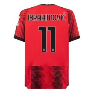 Günstig Herren Fußballtrikots AC Milan Heimtrikot 2023-24 Kurzarm Zlatan Ibrahimovic 11