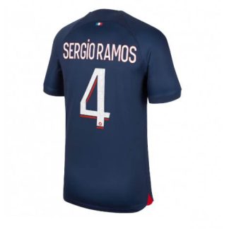 Herren Paris Saint-Germain PSG 23-24 Heimtrikot Kurzarm Sergio Ramos 4