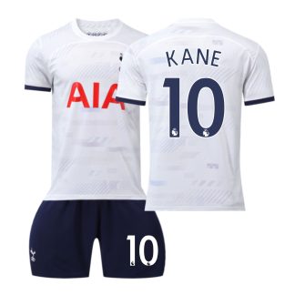Fußball Trikotsatz Kinder Tottenham Hotspur 2023-24 Heimtrikot KANE 10 weiss Kurzarm + Blau Kurze Hosen