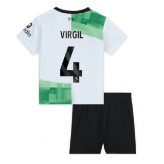 Fußballtrikot Günstig Kaufen Kinder Liverpool 2023-24 Auswärtstrikot Virgil van Dijk 4