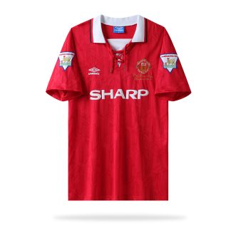 Fußballtrikot Günstig Kaufen Vintage Manchester United Champion 1992/93 Heimtrikot Fußballtrikots