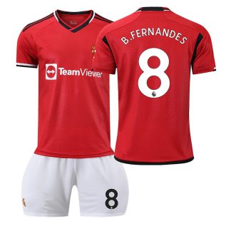 Fußballtrikots Günstig kinder Manchester United 2023-24 Trikot Trikotsatz bestellen mit Aufdruck B.FERNANDES 8