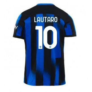 Fussballtrikots Kaufen Herren Inter Milan Heimtrikot 2023-24 Kurzarm mit Aufdruck Lautaro Martinez 10