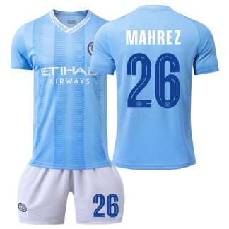 Fussballtrikots Kaufen Kinder Manchester City 2023-24 Riyad Mahrez 26