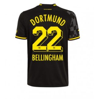 Günstig Fußballtrikots Herren Borussia Dortmund BVB Auswärtstrikot Kurzarm 2022-23 trikots Jude Bellingham 22