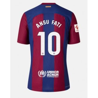 Günstig Fußballtrikots Herren FC Barcelona Heimtrikot 2023-24 Kurzarm Fußballtrikots mit Aufdruck Ansu Fati 10
