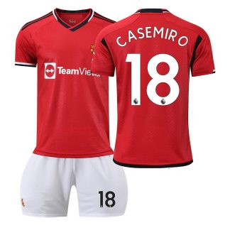 Günstig Fußballtrikots Kinder Manchester United 23-24 bestellen mit Aufdruck CASEMIRO 18