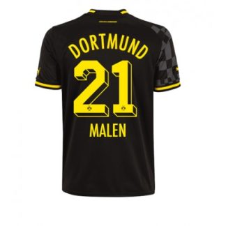 Günstig Trikots Borussia Dortmund BVB Auswärtstrikot 2022-23 Kurzarm Donyell MALEN 21