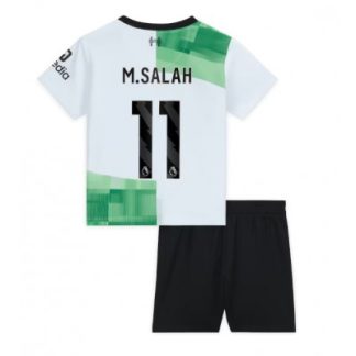 Günstige Fußballtrikots Kinder Liverpool 2023-24 Auswärtstrikot Kurzarm + Kurze Hosen Mohamed Salah 11
