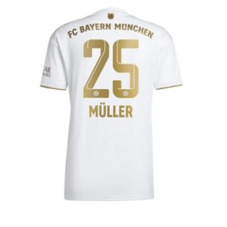 Herren Bayern Munich Auswärtstrikot 2022-23 Kurzarm Fussballtrikots Günstig Thomas MÜLLER 25
