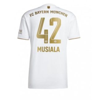 Herren Bayern Munich Auswärtstrikot 2022-23 Kurzarm Fußballtrikots im Sale Jamal Musiala 42
