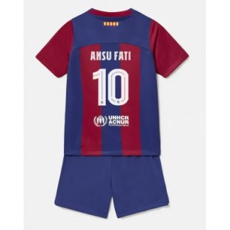Fußball Trikotsatz Kinder FC Barcelona 2023-24 mit Aufdruck Ansu Fati 10