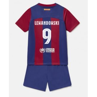 Kinder Fußball Trikot FC Barcelona 2023-24 mit Aufdruck Robert Lewandowski 9