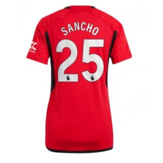 Neues Frauen Manchester United Heimtrikot 2023-24 Kurzarm Online Kaufen Jadon Sancho 25