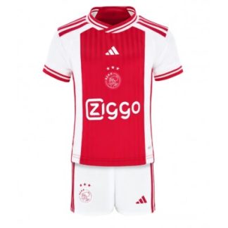 Fußball Trikotsatz Kinder AFC Ajax Heimtrikot 2023-2024 rot weiß Kurzarm + Kurze Hosen