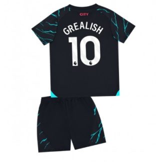 Fussballtrikots Kaufen Kinder Manchester City 3rd trikot 2023-2024 Trikotsatz Kit Jack Grealish 10