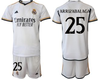Günstig Fußballtrikots Real Madrid Heimtrikot 2023-24 Fußballtrikots Set mit Aufdruck ARRIZABALAGA 25