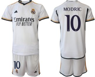 Günstig Fußballtrikots Real Madrid Heimtrikot 2023-24 Fußballtrikots Set mit Aufdruck MODRIC 10