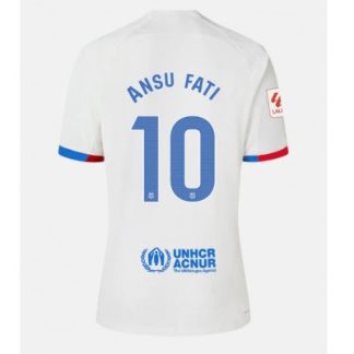 Neues FC Barcelona Auswärtstrikot 2023-24 Kurzarm mit Namen Ansu Fati 10